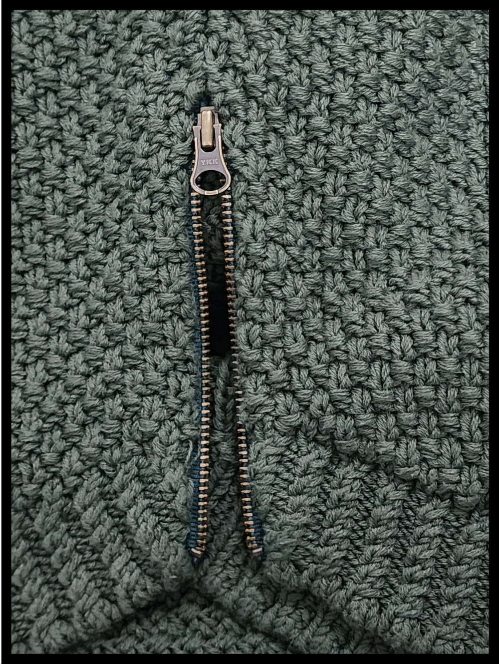 LL Bean Signature Fisherman 100% Cotton Cableknit Sweater Forest Green Medium - Picture 9 of 11